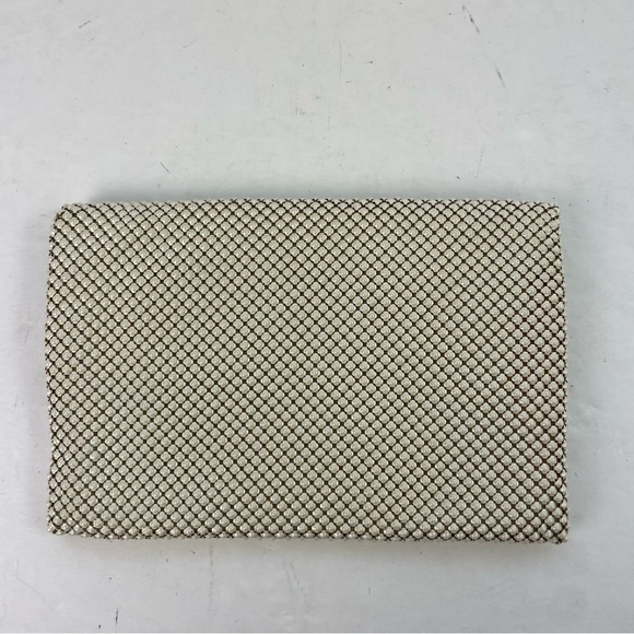 Vintage 1930s Whiting Davis White Mesh Clutch Purse Vintage Envelope Style Purse - Picture 3 of 17